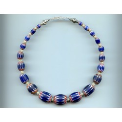 Perles vénitiennes "chevron" des années 1800. Venetian Glass Beads