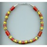 Perles "Millefiori Banane" et "Cœur de pigeon". Venetian Glass Beads