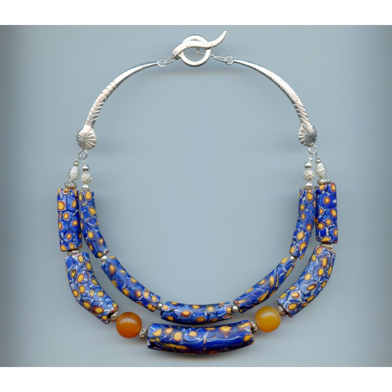Perles "Millefiori" . Venetian Glass Beads.
