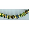 Perles Yeux de Chat vertes. Perles anciennes. Antique or ancient beads