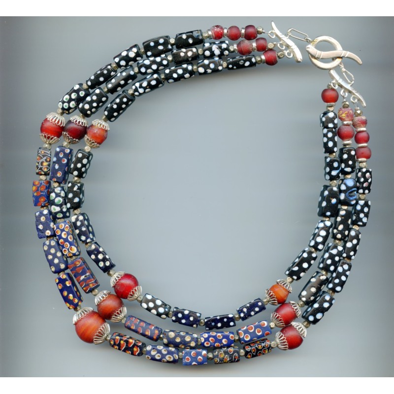 Perles vénitiennes  "Domino". Venetian Glass Beads