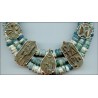 Perles "Nila" et plaques Hiéroglyphiques. Ancient beads.