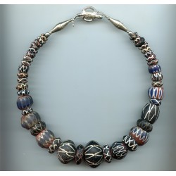 Perles vénitiennes "Tired Beads" , "7 layers". Venetian Glass Beads