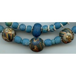 asian2231 - Perles assorties et 2 perles "Visages"