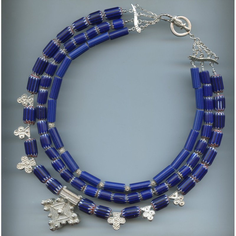 Perles vénitiennes "Chevron". Venetian “Chevron” beads. Venetian beads