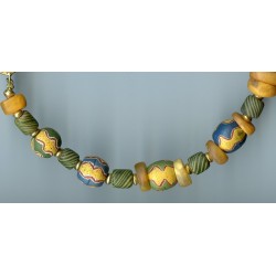 Perles D'Afghanistan et Ambre. Perles anciennes. Antique Beads.