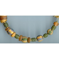 Perles D'Afghanistan et Ambre. Perles anciennes. Antique Beads.