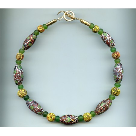 Perles vénitiennes de "Fin De Jour". Venetian Glass Beads