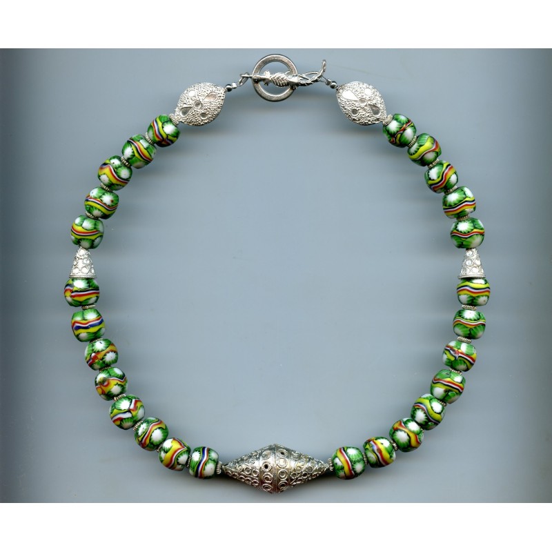 Perles "Millefiori" rondes. Venetian Glass Beads