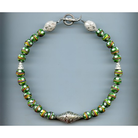 Perles "Millefiori" rondes. Venetian Glass Beads