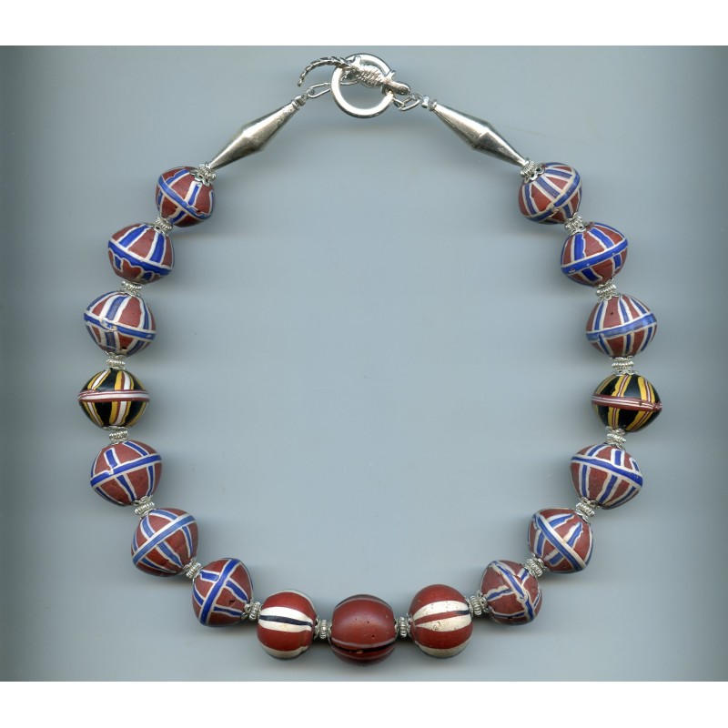 Perles vénitiennes. Venetian Glass Beads. "King Beads" ou "Gololo"