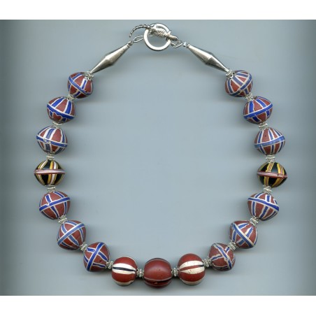 Perles vénitiennes. Venetian Glass Beads. "King Beads" ou "Gololo"