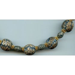 asian2186 - Perles ocellées bleues