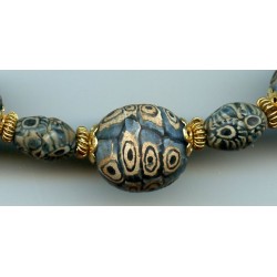 asian2186 - Perles ocellées bleues