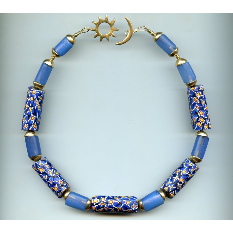 Perles  vénitiennes Millefiori et 'Koli". Venetian Glass Beads