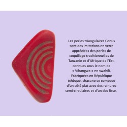 Perles en coquillage, trouvées en R.D.C. Shell bead