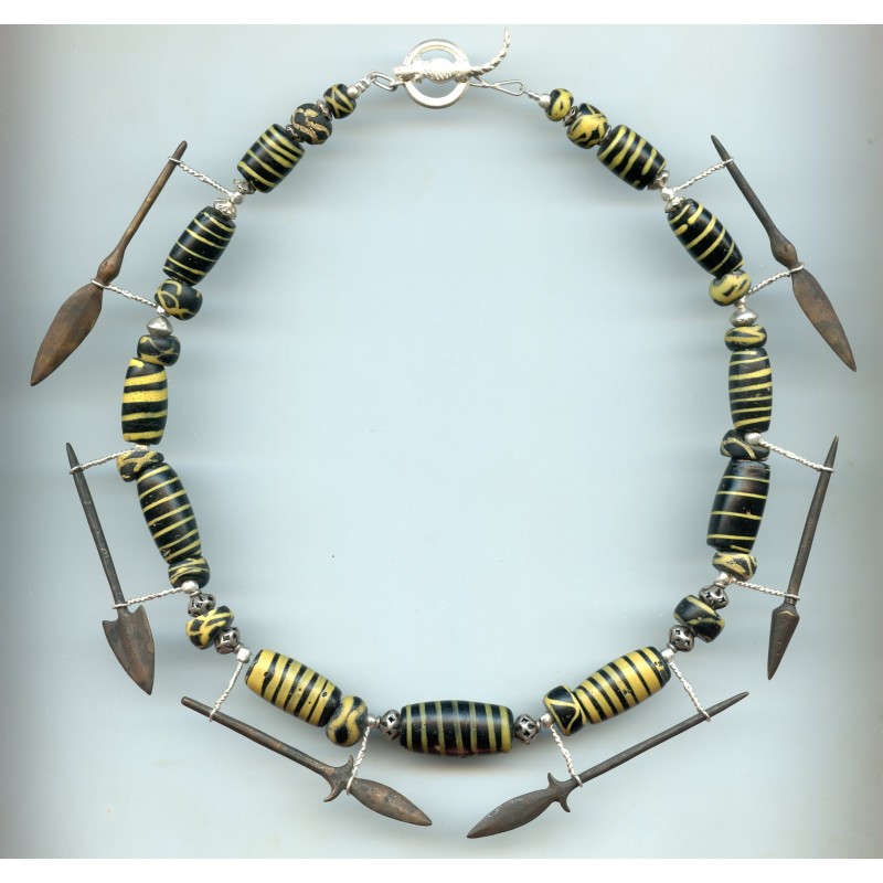 perles vénitiennes bumble bee. Venetian Glass Beads