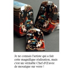 Perles Millefiori coudées "bi murrines". Venetian Glass Beads