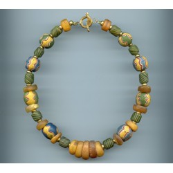 Perles D'Afghanistan et Ambre. Perles anciennes. Antique Beads.