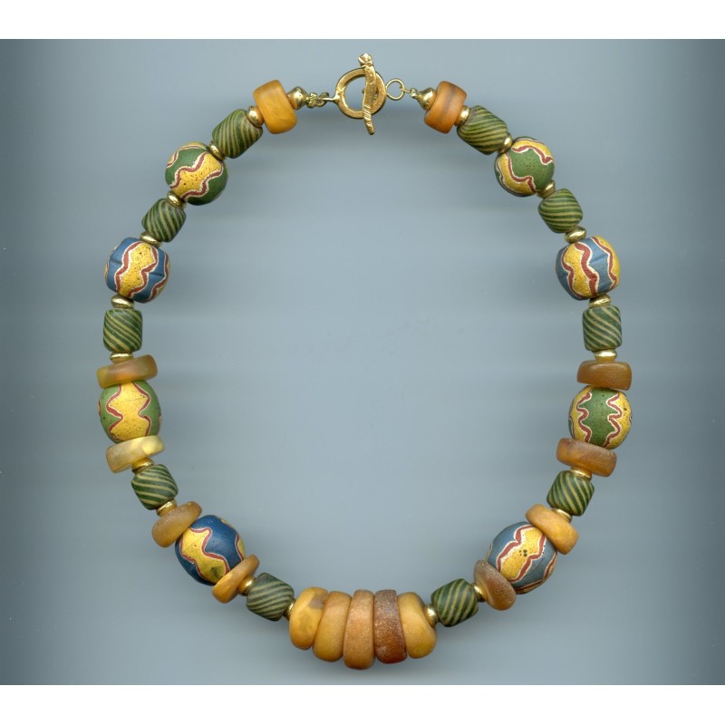 Perles D'Afghanistan et Ambre. Perles anciennes. Antique Beads.