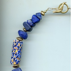 ancie2265 - Perles "Millefiori" et Lapis lazuli