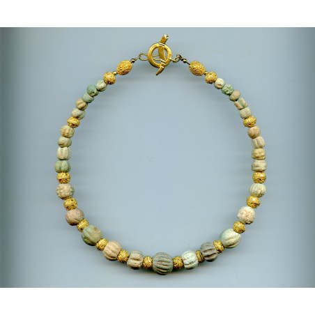 Perles en Faïence Persane. Perles anciennes. Antique or Ancient Beads.