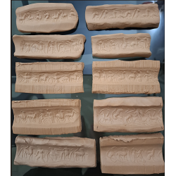 Perles Sceaux En Albâtre Trouvées en Afghanistan.