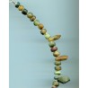 perles en pierre . en amazonite, en jaspe et en serpentine.