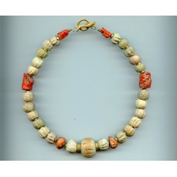 Perles en Faïence Persane ou Egyptienne. Antique or Ancient Beads.