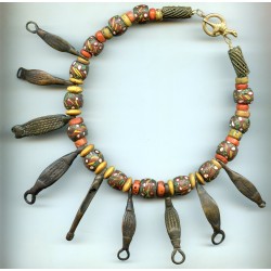 Perles vénitiennes anciennes "Millefiori". Venetian Glass Beads