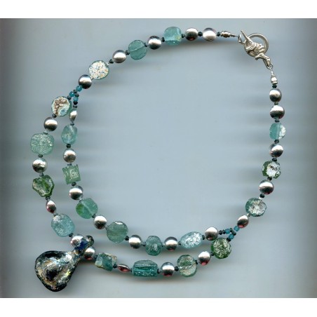 antic2338 - Perles en verre Romain