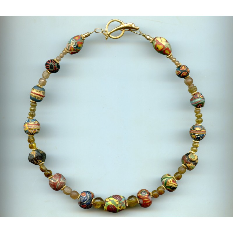 Perles mosaïquées " Millénaires". Ancient beads.