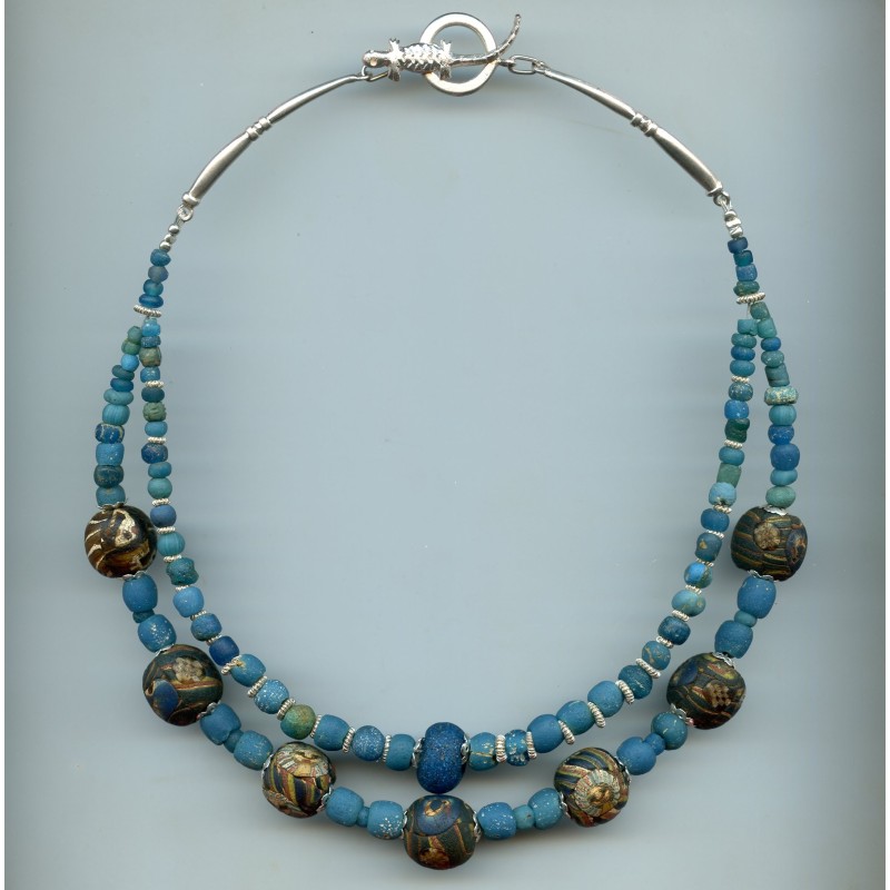 asian2231 - Perles assorties et 2 perles "Visages"