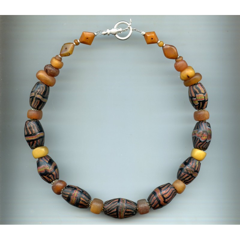 asian2265 - Perles indonésiennes et ambre naturel