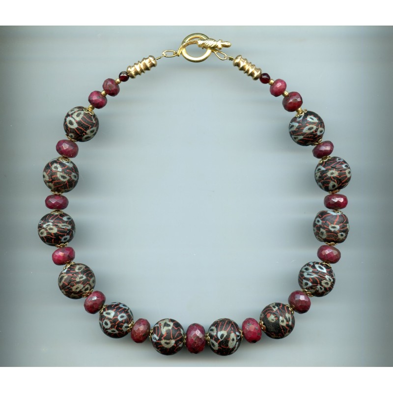 asian2270 - Perles Indonésiennes mosaïquées