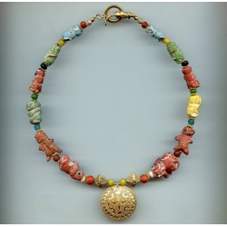 asian2293 - Petits pendentifs en pâte de verre