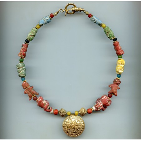 asian2293 - Petits pendentifs en pâte de verre