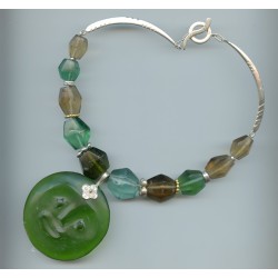 Perles indonésiennes en verre percée