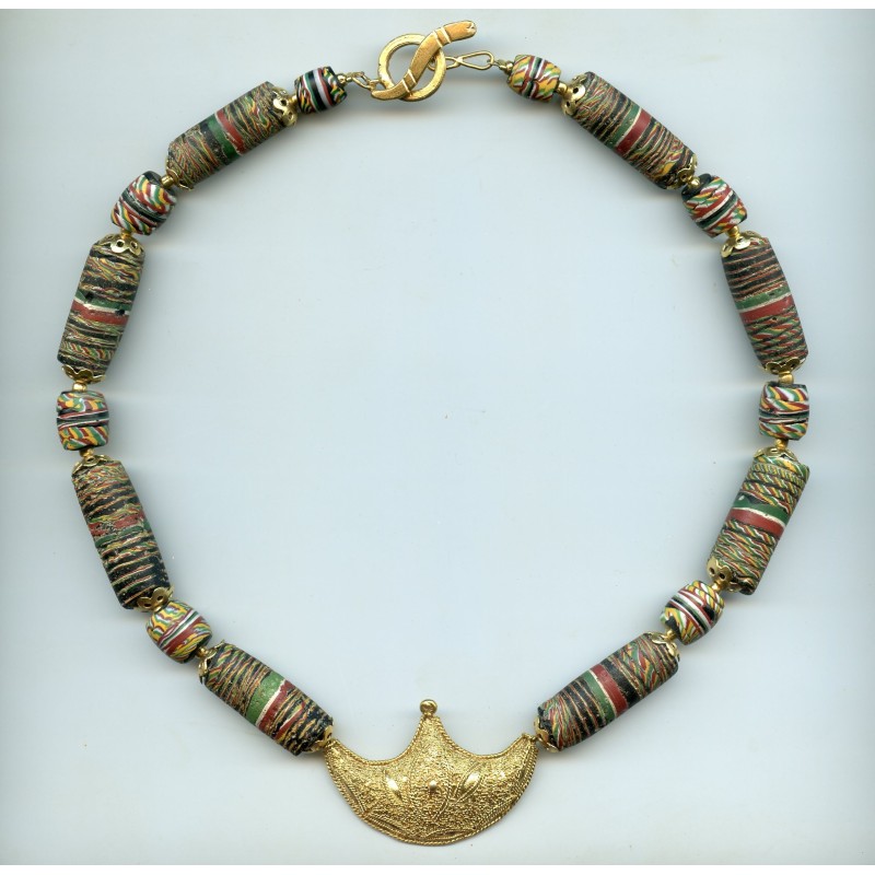 Perles vénitiennes "Kente". Venetian Glass Beads