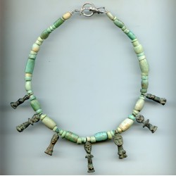 perles en amazonite, bronze du Ghana