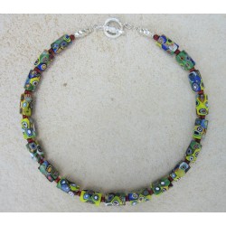 Perles "Millefiori" multi murrines. Venetian Glass Beads
