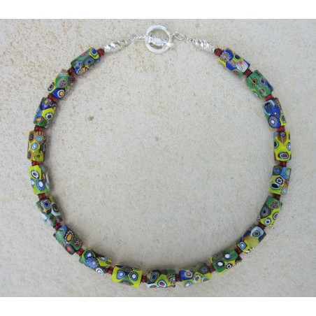 Perles "Millefiori" multi murrines. Venetian Glass Beads