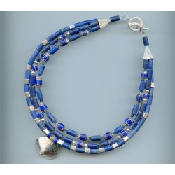 Perles "chevron" des années 1850. "Chevron" beads