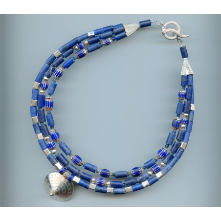 Perles "chevron" des années 1850. "Chevron" beads