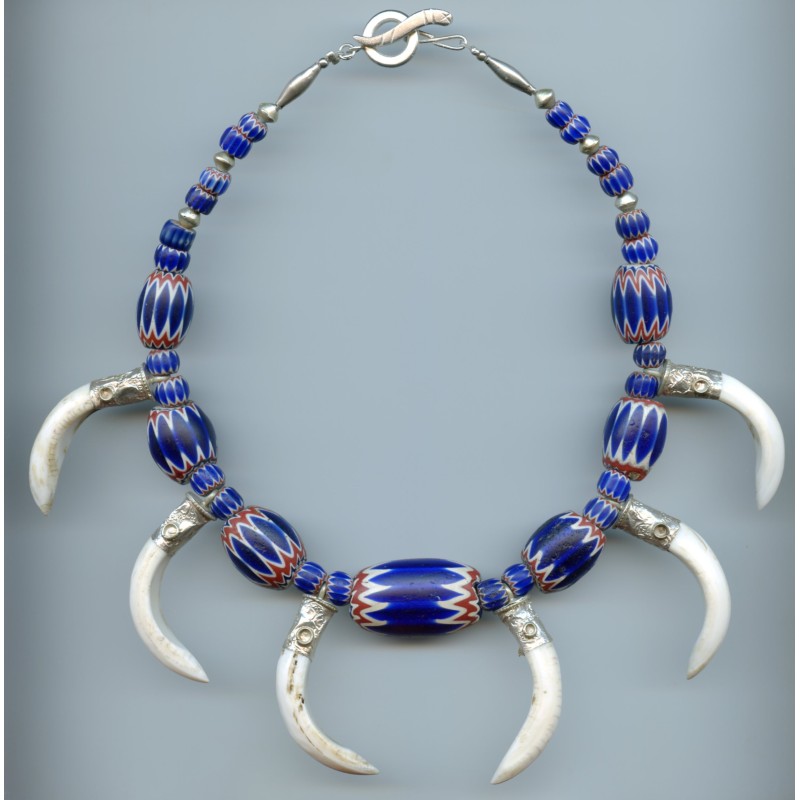 Perles "chevron" vénitiens, "6 couches". Venetian "chevron" beads