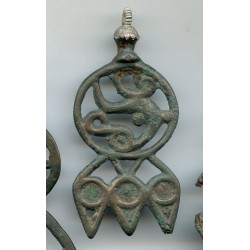 Fusaïoles et pendentif Afghan. Antique or ancient beads