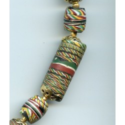 Perles vénitiennes "Kente". Venetian Glass Beads