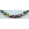 Perles Millefiori noires. Black Millefiori beads