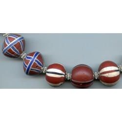 Perles vénitiennes. Venetian Glass Beads. "King Beads" ou "Gololo"