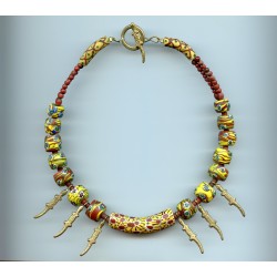 Perles vénitiennes enroulées. Venetian Glass Beads